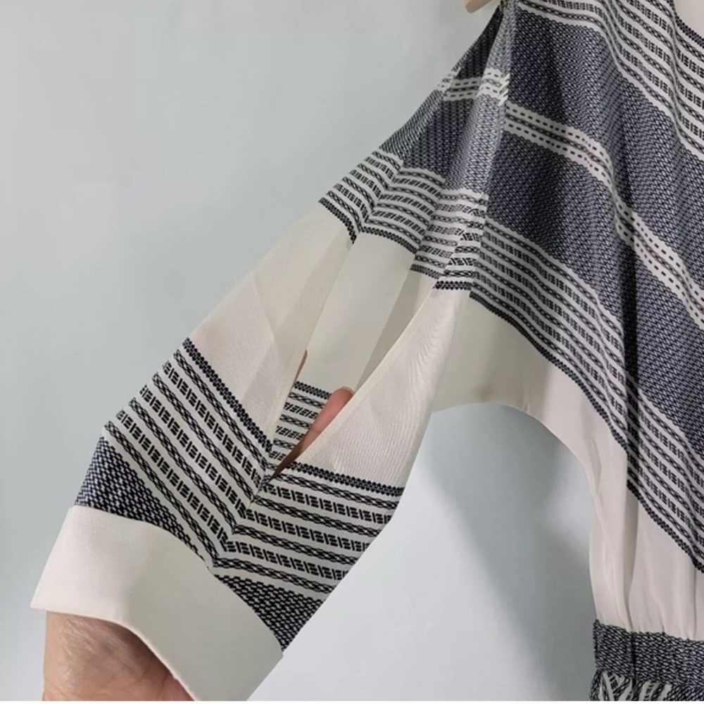10 Crosby Derek Lam Chevron midi dress size 8 nwot really pretty - Picture 6 of 11